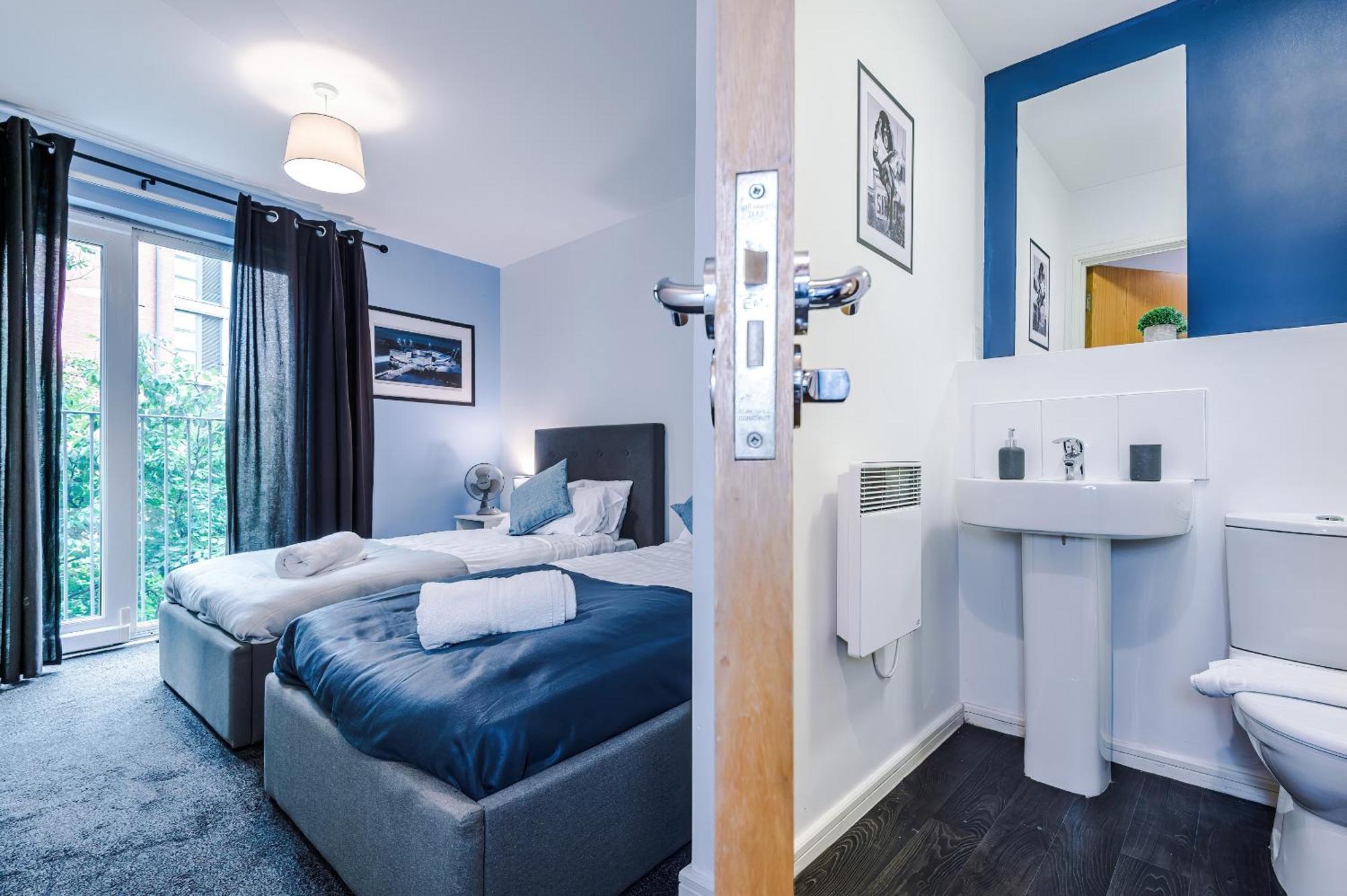 2 Bed Apartment With Balcony Private Parking Near Etihad Stadium, Coop Live 曼彻斯特 外观 照片